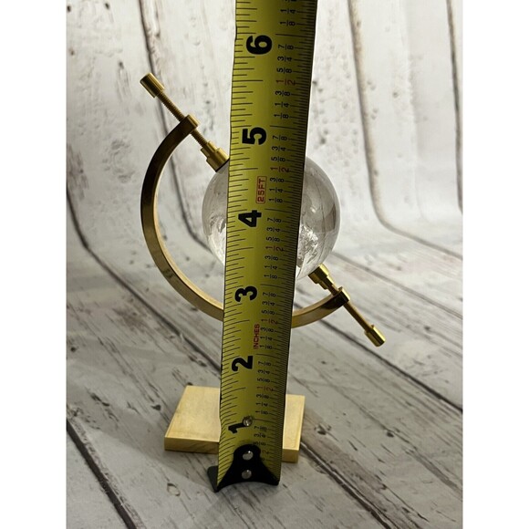 Brass Caliper with Crystal? Ball Vintage Table Décor - Picture 7 of 7